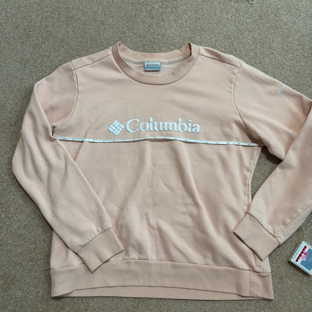 Columbia Peach / Pink Fleece Sweatshirt Crewneck Pullover